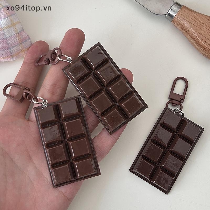 Xoitop 1 Túi Mặt Dây Chuyền Điện Thoại Mới Hiện Đại Đơn Giản Mô Phỏng Dễ Thương Thực Phẩm Sô Cô La Móc Khóa Trang Trí Quà Tặng Kinh Doanh VN