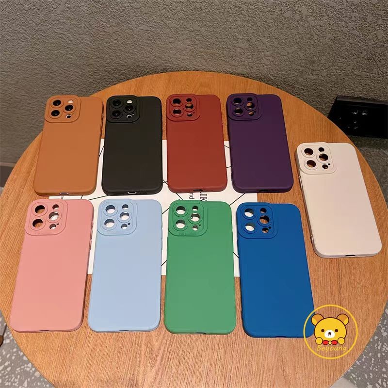 Ốp Điện Thoại Mềm Màu Kẹo Cho Realme C67 C63 5G 4G C61 C60 C55 C53 C51 C33 C35 C30 C30S C25 C25S C25Y Vỏ Đơn Giản Chống Sốc Chống Rơi Ốp Lưng Mờ