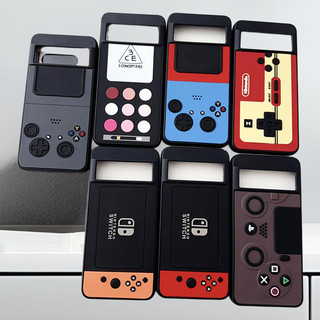 3D Silicone Máy Chơi Game Hình Trang Điểm Thiết Kế Ốp Lưng Điện Thoại Google Pixel 9 8 Pro Pixel 9proXL Gấp