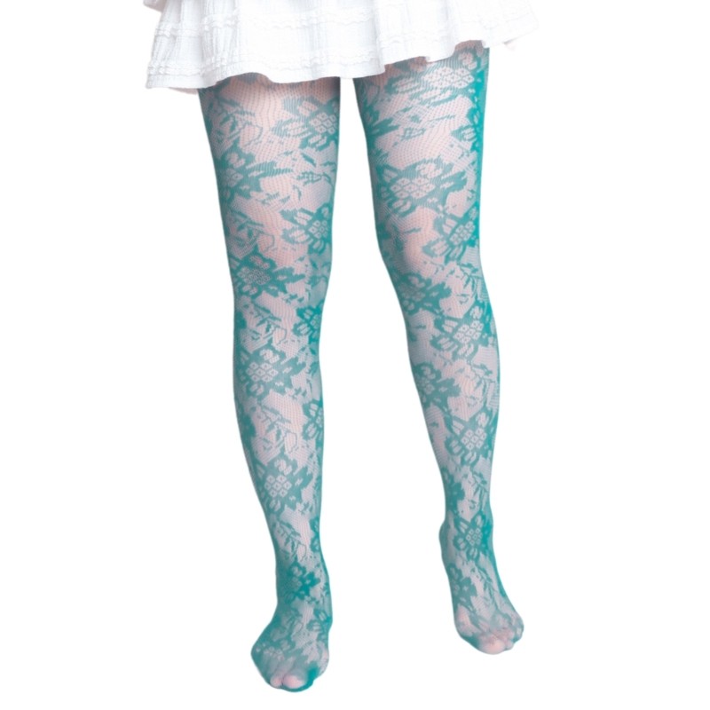 Vua Thẩm Mỹ Nhiều Màu Sắc Fishnet Legging Với Hoa Họa Tiết Vintage Punk Phong Cách Sheer Lưới Ren Quần Tất Cho
