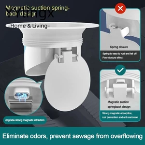 Yylingx Squatting Pan Chống Nhám Cắm, Nút Chặn Mùi Hố Ngồi Bằng Nhựa Màu Trắng, Phụ Kiện Chống Mùi Khử Mùi Chống Nước Thải Ngăn Ngừa Nước Thải tràn Bồn Cầu Lắp Phòng Tắm Squat Nhà Vệ Sinh