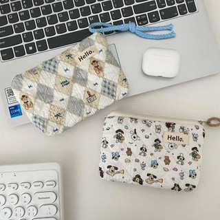 Ví đựng tiền xu WOAY, Ví đựng tiền xu hoạt hình bằng vải Cotton, Túi lưu trữ Mini dung tích lớn dễ thương