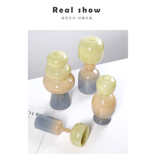Trang trí nội thất Bình thủy tinh màu Morandi Nordic ins