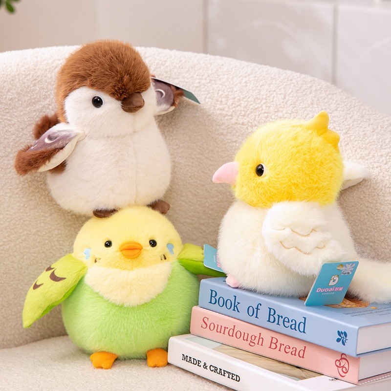 Sáng Tạo Chim Sang Trọng Đồ Chơi Dễ Thương Nhiều Màu Sắc Vẹt Sparrow Plushie Búp Bê Vui Nhộn Mô Phỏng Chim Đồ Chơi Nhồi Bông Mềm Mại Cho Bé Làm Nhẹ Nhà Búp Bê Trang Trí Máy Tính Để Bàn Trẻ Em Quà Tặng Sinh Nhật Đổi Quà Tặng Quà Tặng