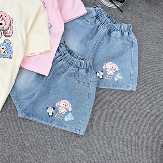 25-50kg Set áo baby three mix quần bò đùi size đại cho bé gái