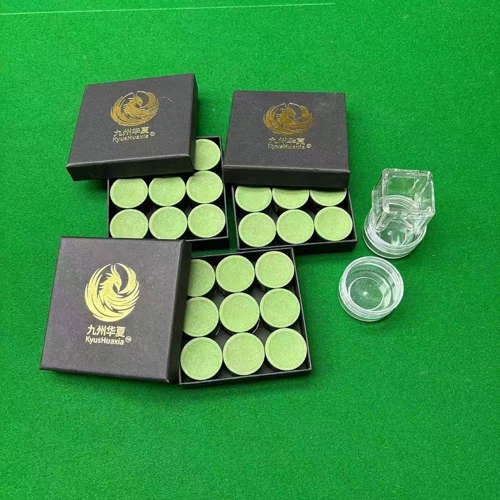 Jiuzhou Huaxia K10 Bột Sôcôla Xanh Dầu Bột Sô Cô La Chuyên Nghiệp Trung Bình Tám Tròn Snooker Bida Cue Tiếp Liệu