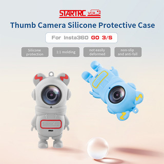 Dành Cho DJI Insta360 GO3S Silicon Bảo Vệ GO3 Phi Hành Gia Ngón Tay Cái Camera Dày Ống Kính Silicon Chống Rơi Bao Phụ Kiện Máy Ảnh