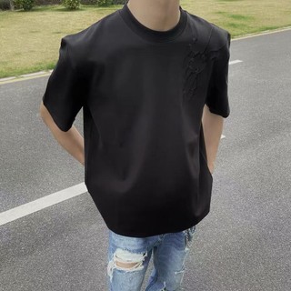 Áo thun nam GKSSS tay ngắn đường phố cao cấp Mỹ chất lượng cao phong cách trung tính gai góc cổ tròn tay ngắn