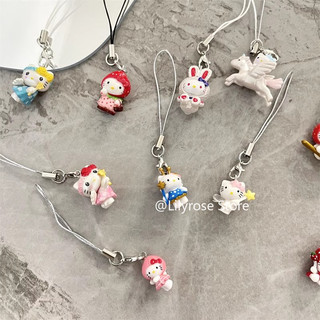 Dây đeo điện thoại & Móc khóa Phụ kiện cho điện thoại Phiên bản Mini dễ thương KT Cat Melody DIY Chain CCD Túi máy ảnh Mặt dây chuyền