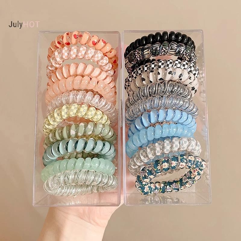 Julyhot 5 Chiếc Dây Điện Thoại Nhiều Màu Sắc Tóc Dây Buộc Tóc Dành Cho Nữ, 60-100 Chiếc Massivedeals