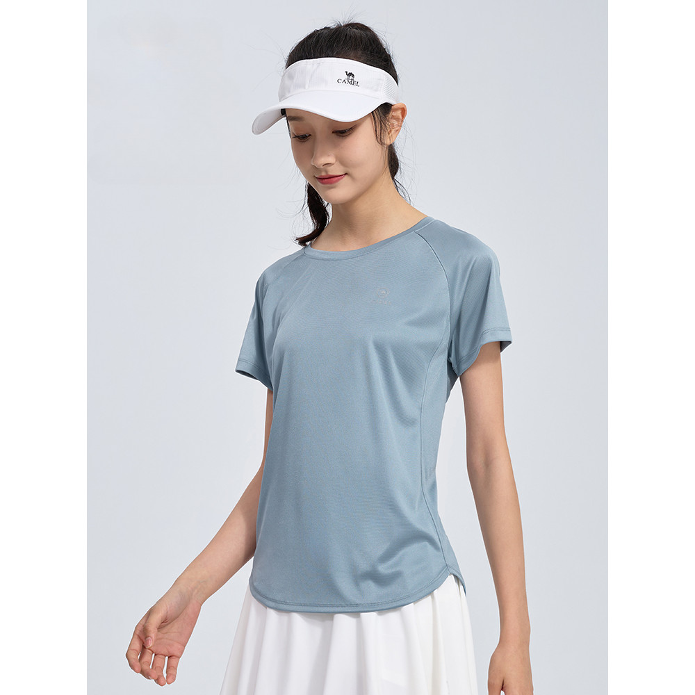Ảnh Camel CROWN Thể Thao Nhanh Khô Áo Thun Nữ Chống Nắng Tay Ngắn Chạy Bộ Thể Dục Quần Áo Thoáng Khí Top 3