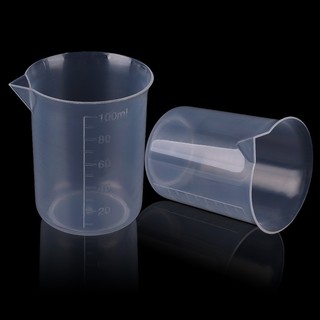 Cốc đong nhựa 3 / 5 / 10 chiếc, có vạch chia dung tích, trong suốt, dùng cho phòng thí nghiệm/bếp