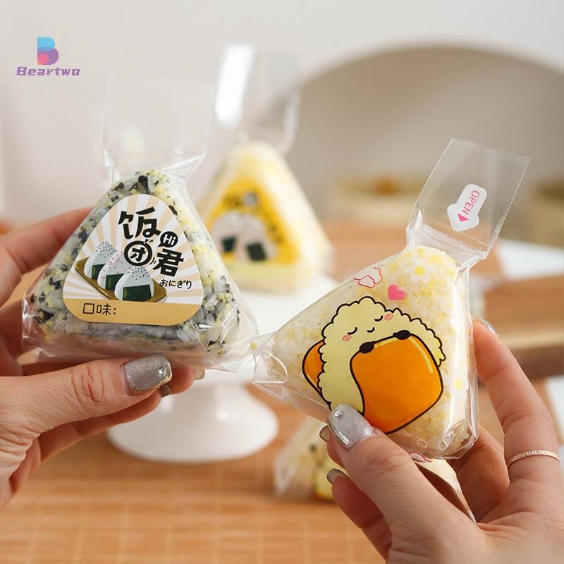 < Beartwo > 50 Chiếc Hoạt Hình Nhật Bản Đáng Yêu Cho Tam Giác Bao Bì Cơm Túi Onigiri Sushi Làm Sushi Khuôn Bento Accessorie Đẹp