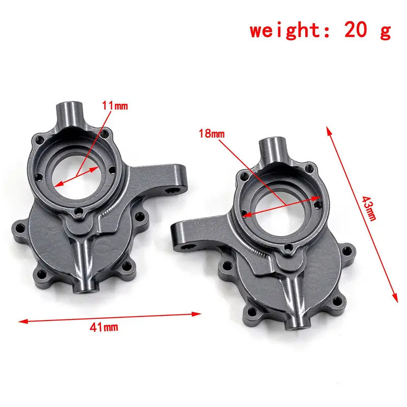 Hợp kim nhôm nâng cấp kim loại phía trước cốc lái bánh răng nắp trục trước c ghế Vỏ bánh răng cho REDCAT GEN8