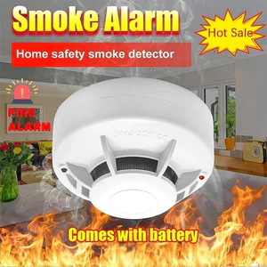 Máy dò khói Cảnh báo cháy Cảm biến quang điện có pin cho gia đình An toàn khách sạn Di động, Báo động lớn, Dễ dàng lắp đặt Độ bền enmdavn