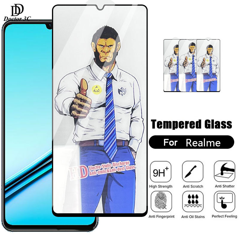 Blueo Ar Khỉ đột Kính cường lực chính hãng full viền cao cấp trong cho Realme Note 60 GT Master Neo 5 3 3T 2 Neo5 Neo3 Neo3T Neo2 GT5 GT3 GT2 Master Note Narzo 50 Q3 Pro 50i 50A Prime 4G 5G