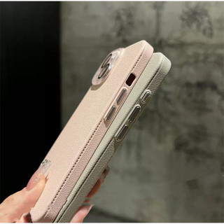 Cao Cấp Mới Titan Prime Màu Vải Lanchee Họa Tiết Da Pha Lê Camera Dành Cho IPHONE 15 14 13 12 11 Pro Max Ốp điện thoại 15PLUS Chống Sốc PC Ốp điện thoại Cứng