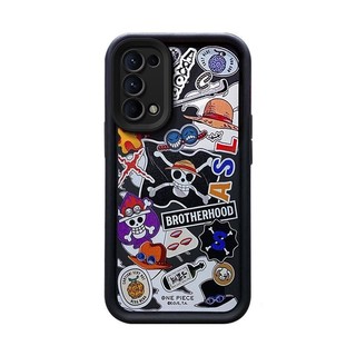 Ốp lưng Oppo reno4, ốp lưng Oppo reno5, ốp điện thoại di động màu đen dễ thương Z57O