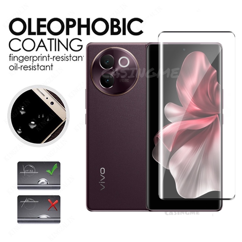 Vivo V30e 5G 2024 Kính Cường Lực Cong Bảo Vệ Màn Hình Cho Vivo V30e V30 E VivoV30e V 30E Pro 5G 2024 Kính Cường Lực Full Cover Mặt Trước Mặt Sau Ống Kính