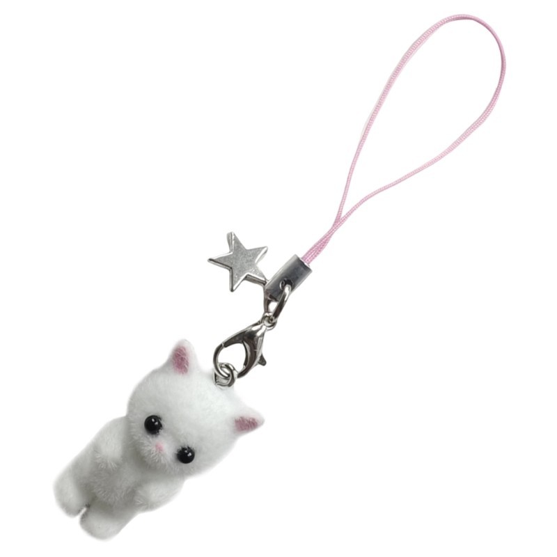 Jenniferab Điện thoại động vật Charm Móc khóa Mặt dây chuyền quyến rũ Thích hợp cho điện thoại di động và móc khóa