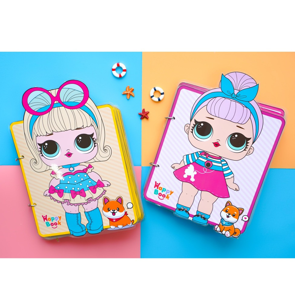 Học liệu thay đồ búp bê bằng giấy thủ công cho công chúa