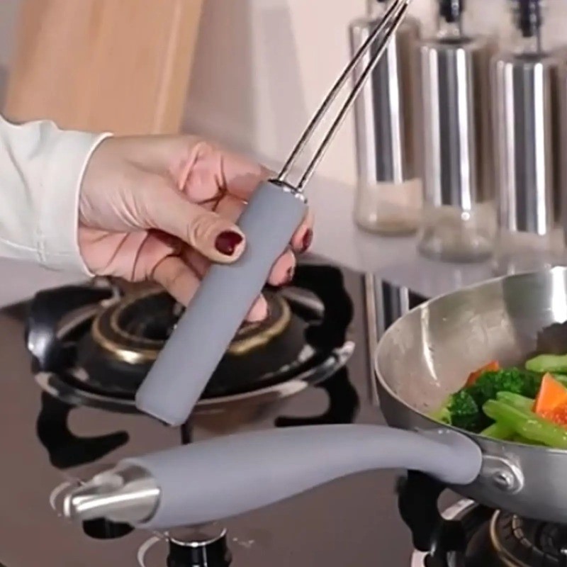 Tay cầm chảo silicon - Vỏ tay cầm Skillet chịu nhiệt, chống trượt - Tay cầm chảo cao su - Vỏ tay cầm nồi - Tay cầm nồi chống bỏng - Phụ kiện đồ dùng nhà bếp