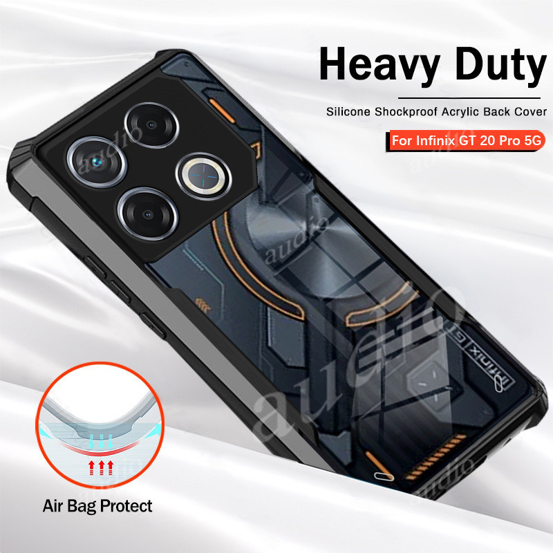 Infinix GT 50 Pro 5G Chống Rơi Giáp Trong Suốt Acrylic Chống Sốc Ống Kính Camera Bảo Vệ Dành Cho Infinix GT 20 30 50 Pro GT20 GT30 GT50 Pro GT20Pro GT50Pro 5G Vỏ Điện Thoại TPU Mềm