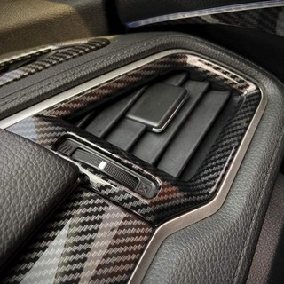 Lookshow 3 Bảng Điều Khiển Sợi Carbon AC Lỗ Thông Khí Ổ Cắm Bao Viền Khung Cho Xe Honda Civic Sedan 2016-2021 Q7Z5