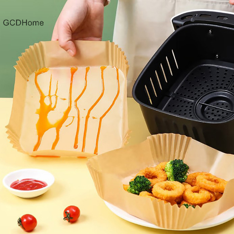 Gcdhome Bếp Nồi Chiên Không Khí Giấy Nướng Giấy Hấp Thụ Dầu Nồi Chiên Không Khí Phụ Kiện Xử Lý HOT