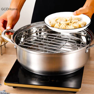 Gcdhome Thép Không Gỉ Nồi Hấp Giá Nấu Nướng Nồi Đứng Airfryer Nướng Phụ Kiện Thực Phẩm Nhà Bếp Hấp Giá Nóng