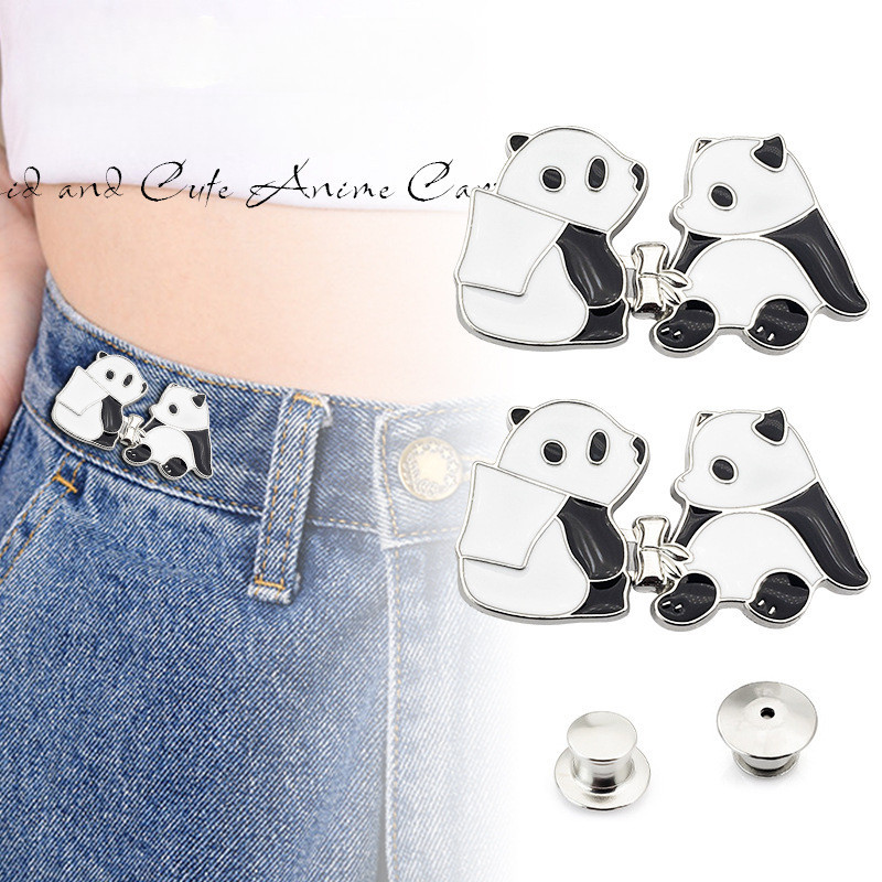 [Yunyuan] Khóa thắt lưng gấu trúc thời trang Thắt lưng Cinch Quần điều chỉnh nhỏ Khóa điều chỉnh thắt lưng