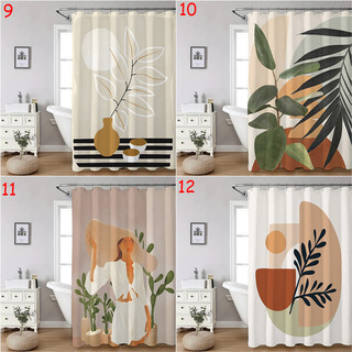Giữa Thế Kỷ Morandi Màn Tắm Phòng Tắm Trang Trí Polyester Chống Thấm Nước Màn Tắm Vải Trang Trí Phòng Tắm Bộ Có Móc