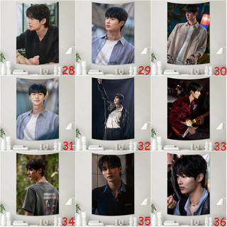 Phim Truyền Hình Hàn Quốc Đáng Yêu Runner Byeon Woo-seok Tường Polyester Tấm Thảm Có Kẹp Treo Tường Tấm Thảm Trang Trí Nhà Cửa Quà Tặng