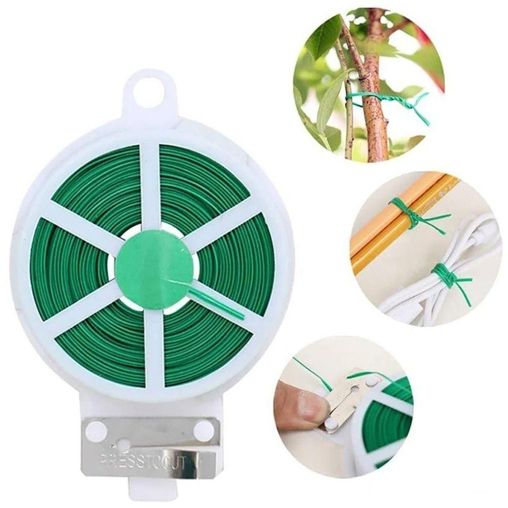 Awngd Dây sắt bó cây 20/30/50/100M, dây cáp buộc xoắn đa chức năng tái sử dụng, dây leo cây tự cắt
