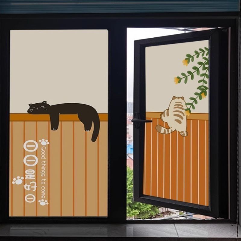 Miếng dán thủy tinh tĩnh không keo toàn bộ mất điện phòng ngủ phòng tắm phòng tắm văn phòng miếng dán cửa sổ mất điện trang trí chống nhìn trộm bảo vệ quyền riêng tư phim mờ