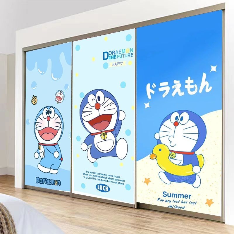 Phim Hoạt Hình Dán Cửa Sổ Phim Chống chói Trong Suốt Opaque Doremon Phòng Tắm Phòng Ngủ Hoa Văn Kính 6.4