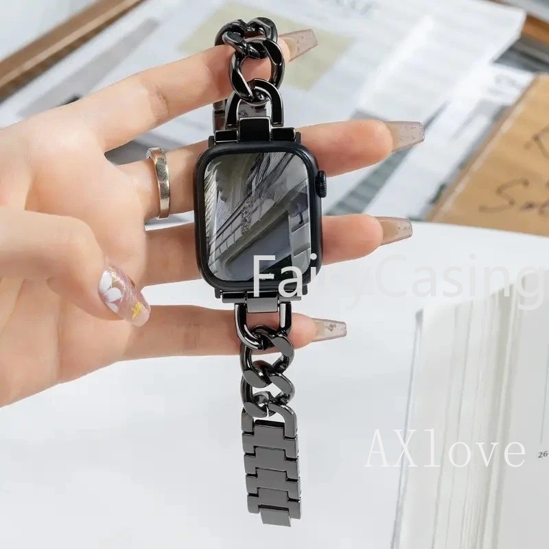 Dây đeo cho Apple Watch Band Ultra 2 46MM 49mm cho Series 10 9 44mm 40mm 45mm 41mm 42mm 44 45mm Vòng đeo tay bằng thép cho iwatch Series 7 8 9 se 4 5