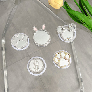 Phim Hoạt Hình Dễ Thương Gương Tròn Từ Tính Giá Đỡ Điện Thoại Cho Magsafe Case Và IPhone 15 14 13 12 Pro Max 14 Plus Có Thể Gập Lại Pop Ring Grip Co Giãn Để Bàn Màu p3