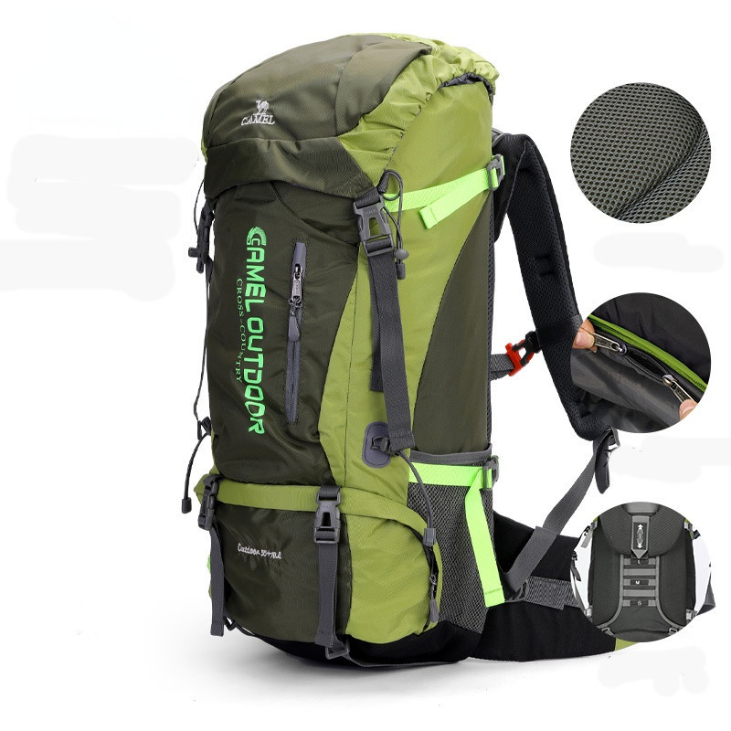Ảnh Ba lô cắm trại du lịch hệ thống mang theo sức chứa lớn ngoài trời 65L CAMEL CROWN 3
