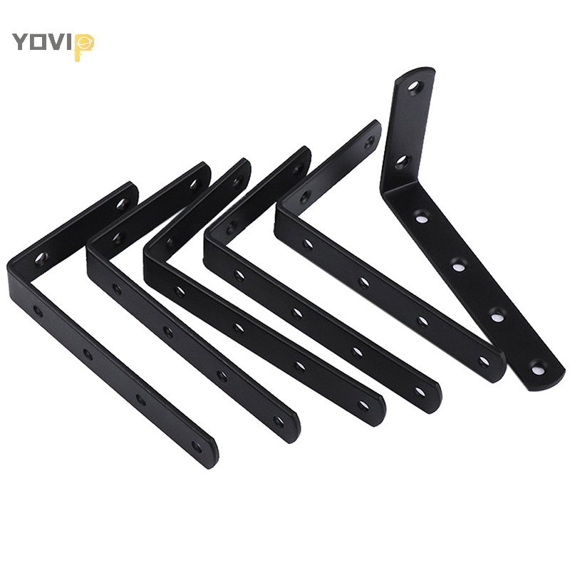 Yovip 1 Chiếc Thép Dày Cuộn Lạnh ed Đen 90 Độ Hình Chữ L Kệ VN