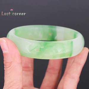 Vòng tay ngọc bích xanh đá tự nhiên Real Jadeite dành cho nữ Quà tặng bạn gái [Mới]