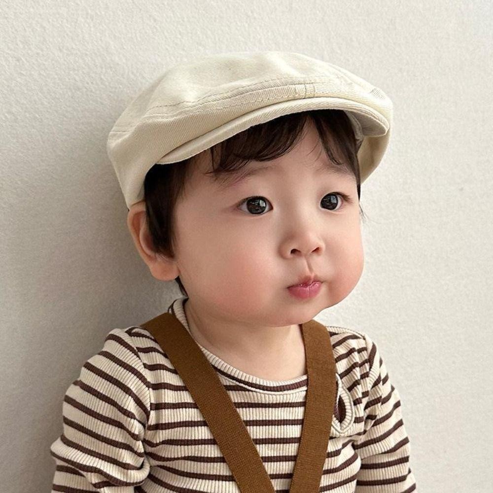 Mũ nồi DUSKGLOW, Mũ lưỡi vịt Denim cổ điển thoáng khí, Mũ lưỡi Cotton có dây rút có thể điều chỉnh màu trơn cho trẻ em