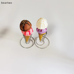 < Beartwo > 1 Cái Giá Đỡ Nón Đứng Kem Giá Chiên Pháp Vách Ngăn Hiển Thị Cuộn Nón Giỏ Kim Loại Khoai Tây Chiên Tay Phục Vụ Thép Không Gỉ Pizza Đẹp