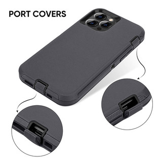 Ốp điện thoại chống sốc 3 trong 1 Defender cho IPhone 11 Pro Max XSMAX XS Lắp ráp dễ dàng Bảo vệ Camera Vỏ silicon sọc chống trượt Vỏ cứng mờ