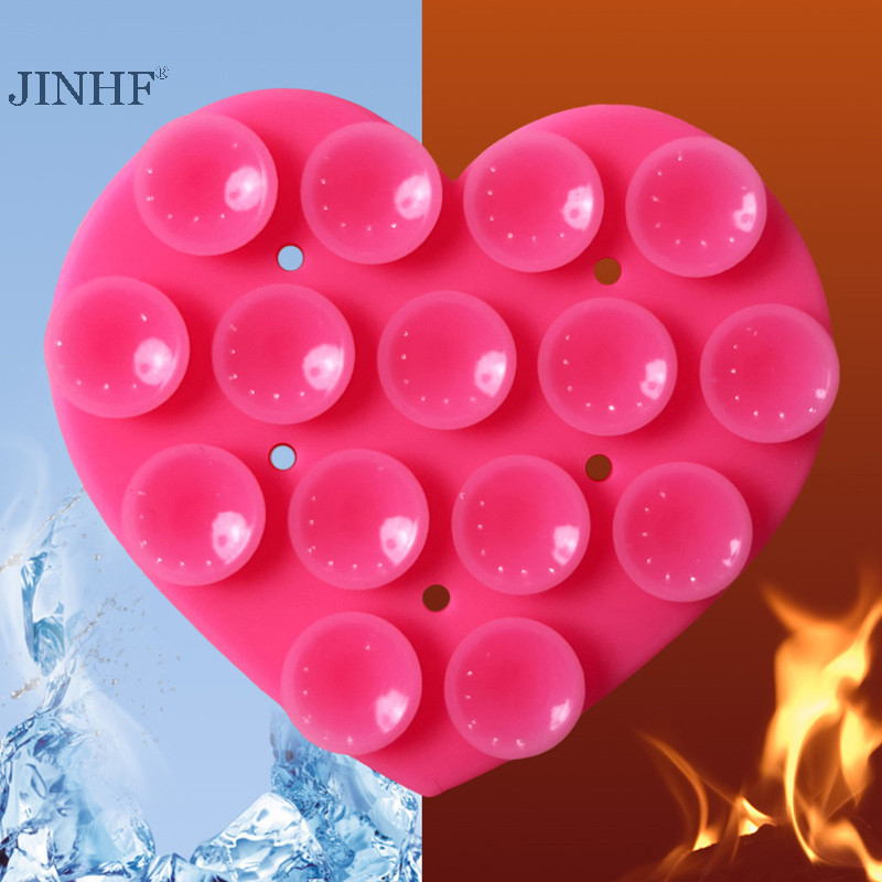 Jinhf Silicone Hút Miếng Dán Mặt Sau Hút Cốc Điện Thoại Silicon Cốc Thảm Điện Thoại Thông Minh Treo Tường Đứng Cố Định Cho Thủy Tinh Gạch Gốm HOT