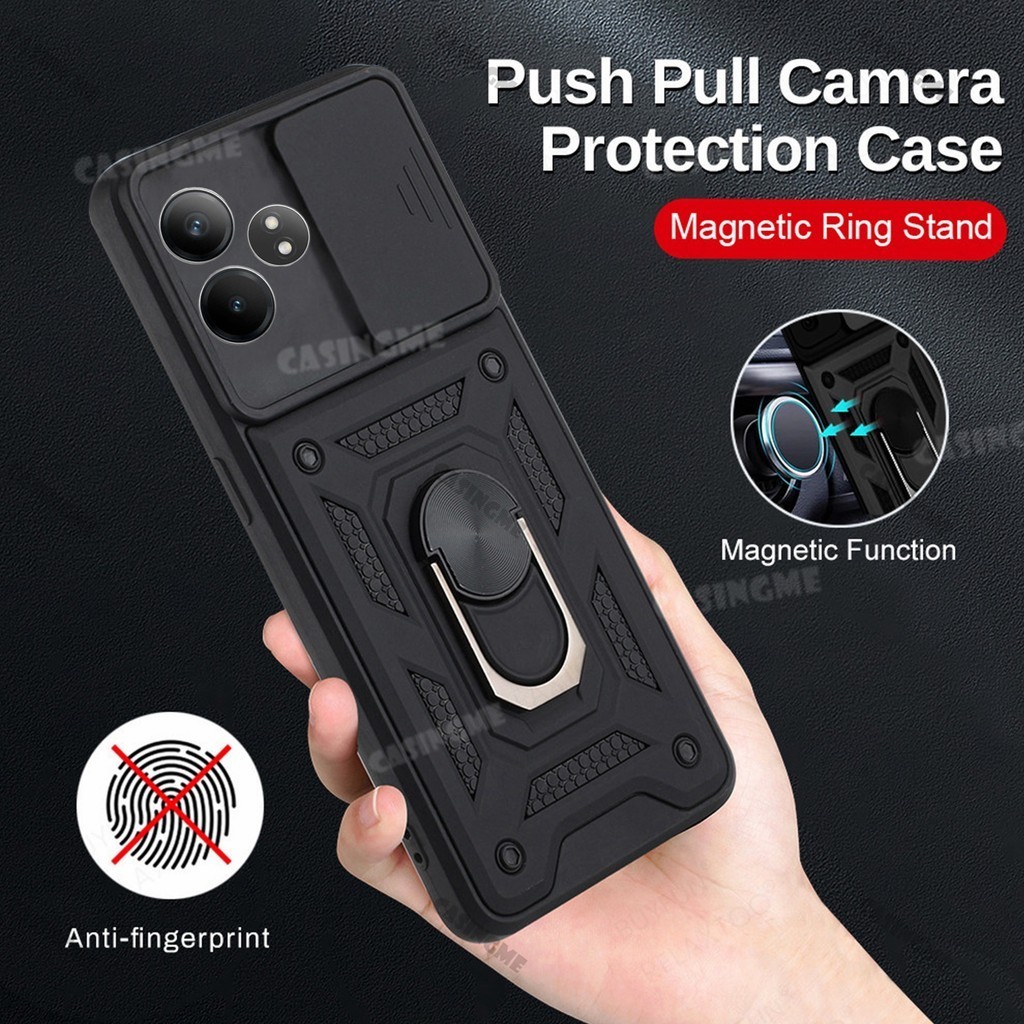Vỏ giáp chống sốc Realme GT6 6T 2024 cho Realme GT Neo 6 6GT GT6 RealmeGT6 Neo6 SE 6T 4G 5G Vỏ bọc từ tính ô tô Đẩy kéo Camera bảo vệ vỏ Vỏ điện thoại