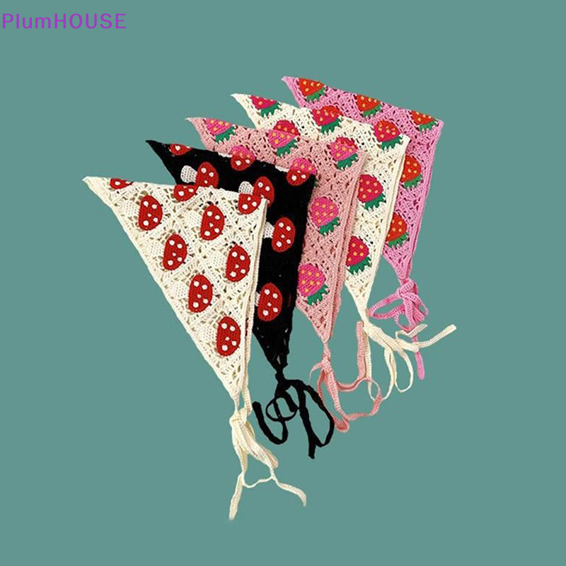 Plumhouse Ngọt Ngào Dễ Thương Dệt Kim Tam Giác Pháp Mục Vụ Phong Cách Dành Cho Nữ Bé Gái Hoa Nhỏ Khăn Trùm Đầu Phụ Kiện Tóc VN