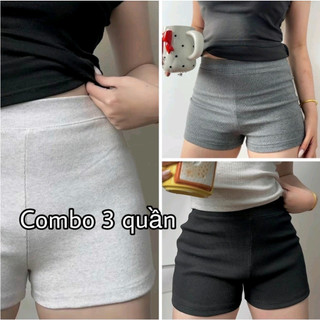 [ Đen - Ghi Tối - Ghi Sáng] Sét 3 quần đùi tăm BIGSIZE