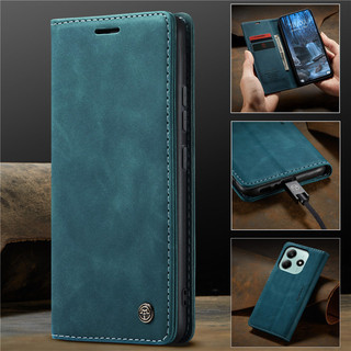 Vỏ Kinh Doanh Cho Redmi Note 14 Pro + 13 12 11 10 9 8 Pro Plus CaseMe Thương Hiệu Flip Stand Bao Da Ví Đựng Thẻ