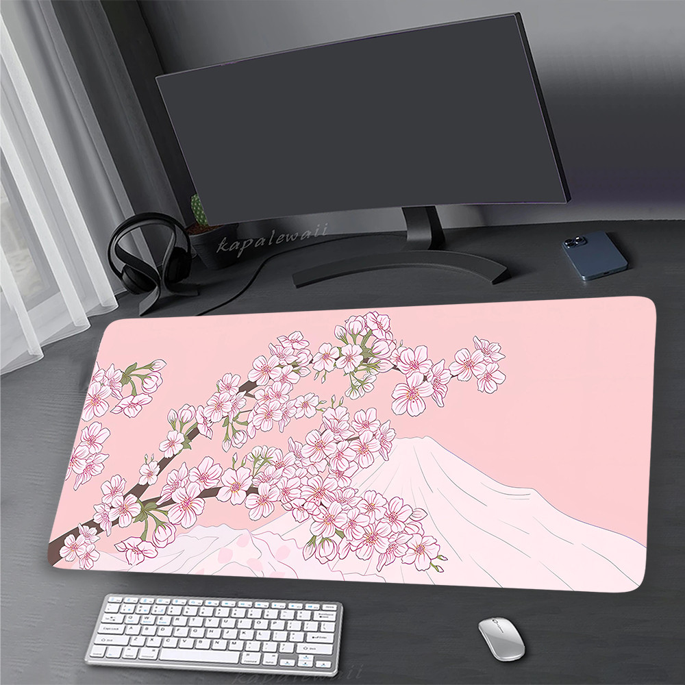 Sakura Lớn Miếng Lót Chuột XXL 90x40cm Tốc Độ Teclado E Chuột Gamer Thảm Bàn Phím Miếng Lót Văn Phòng Tốc Độ Bàn Phụ Kiện Miếng Lót Cao Su